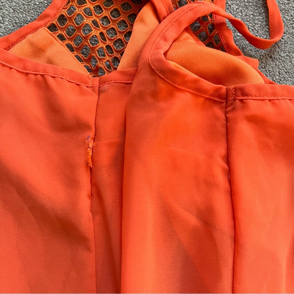 Women’s Flowy Lined Sundress with Lattice Back Detail Size Large - Picture 9 of 13